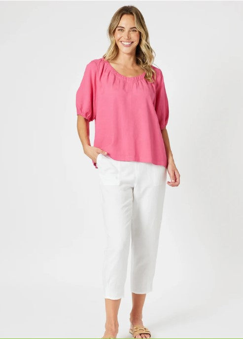 GS Peony V neck top