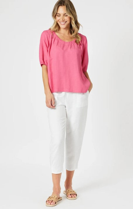 GS Peony V neck top