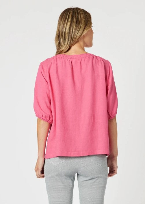 GS Peony V neck top