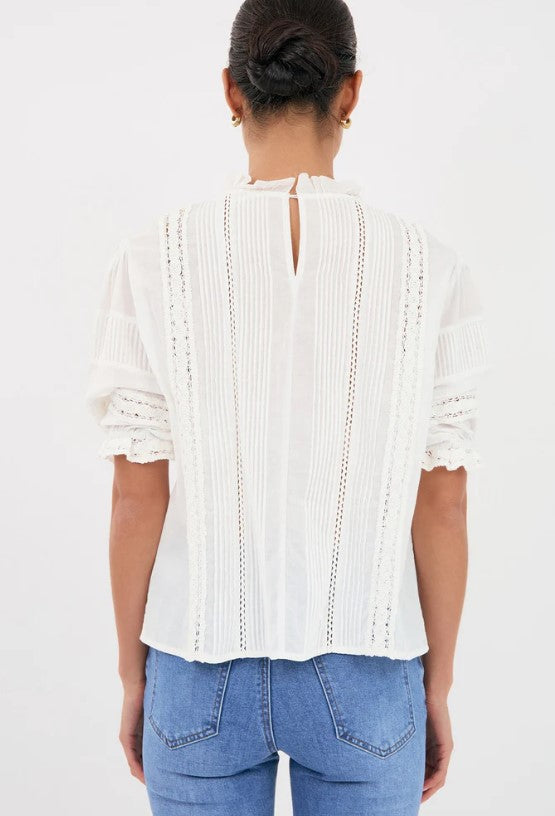 Boho Bambi cotton white blouse