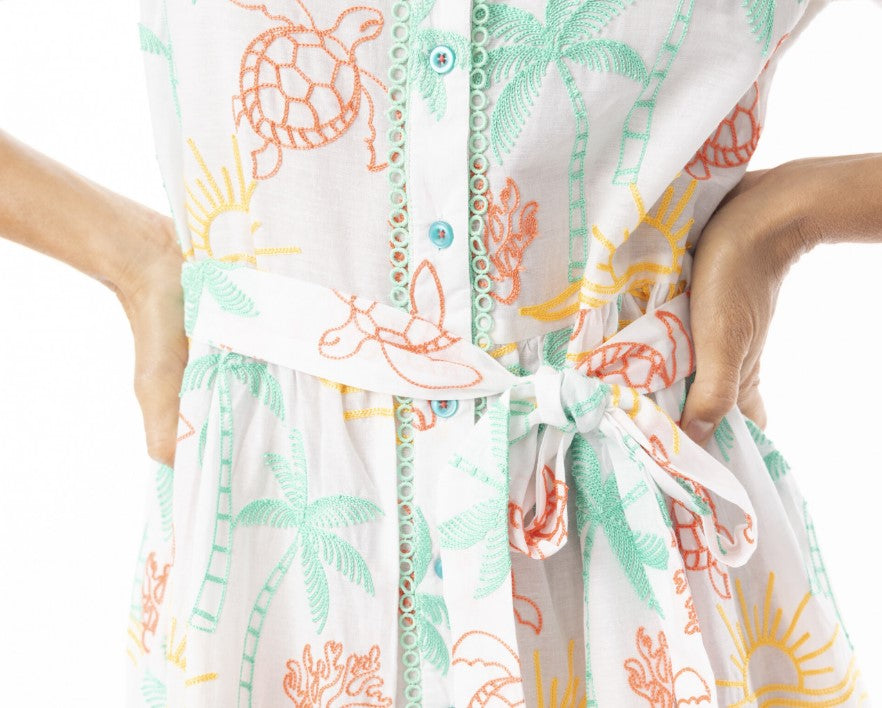 Coral Print dress