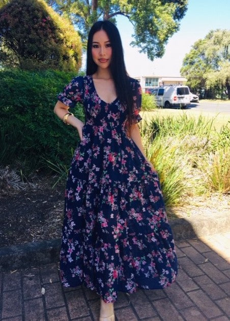 Hawaiin Navy floral dress