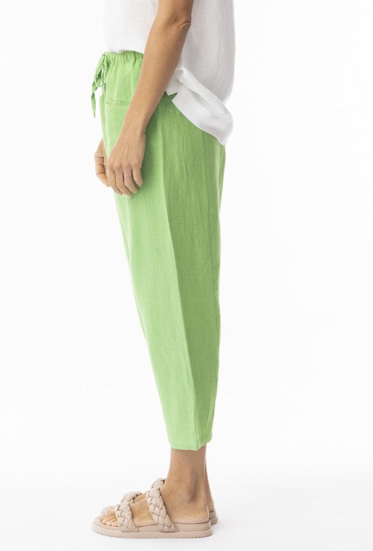 Linen Solid green Pants