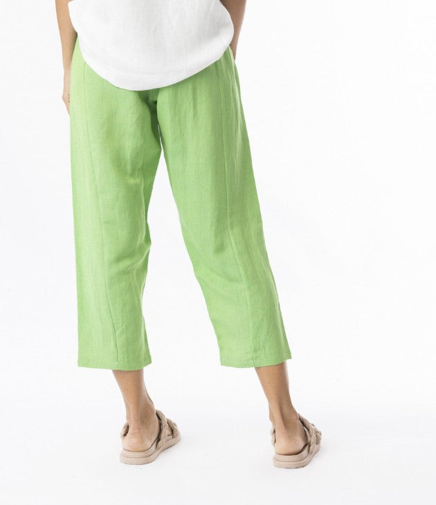 Linen Solid green Pants