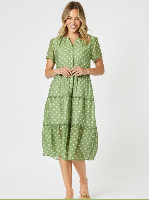 GS Basil  Spotted Dress