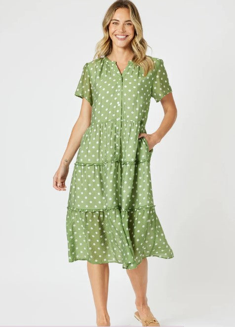 GS Basil  Spotted Dress