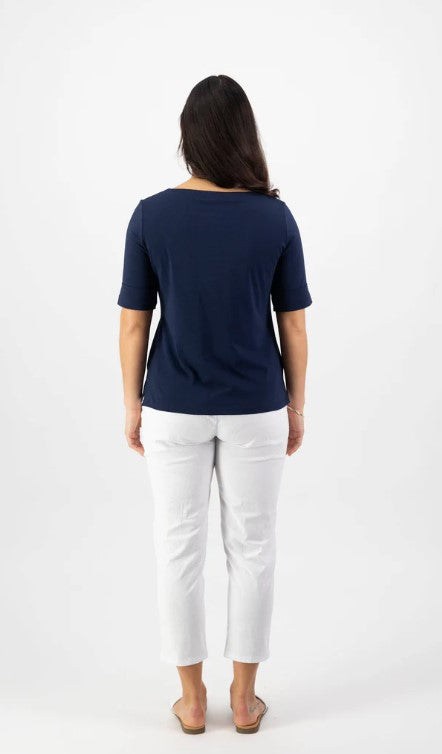 Navy Cotton Vassalli Tee
