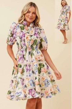 Floral Spring Tiered dress