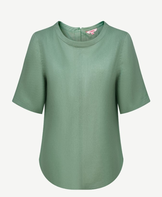 Summer linen Green Corfu blouse