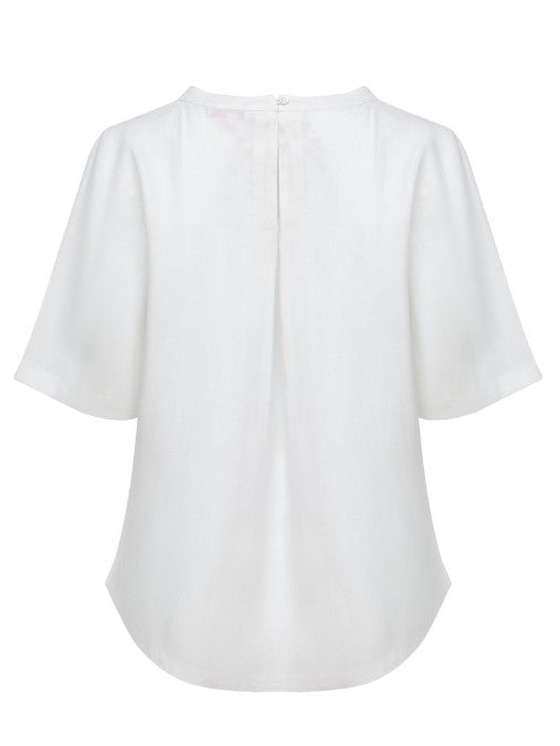 White Linen corfu blouse