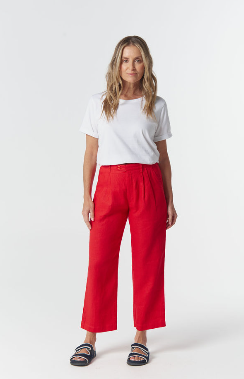 GC RED Linen pants