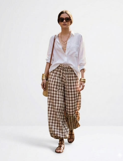 JG Chocolate Check Pants