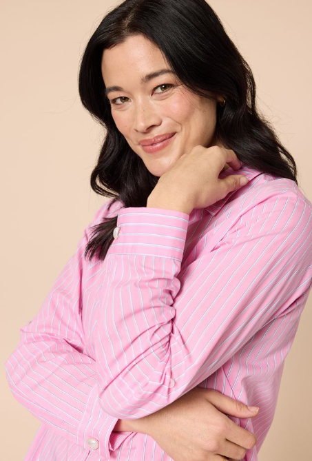 GS Stripe pink Cotton shirt