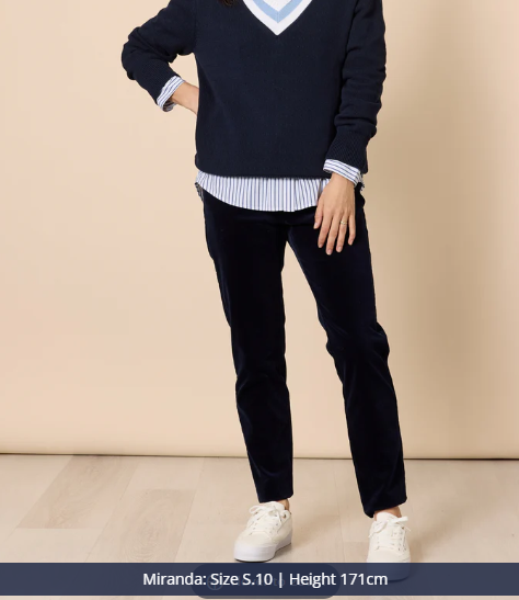 GS Avenue navy Cord pants