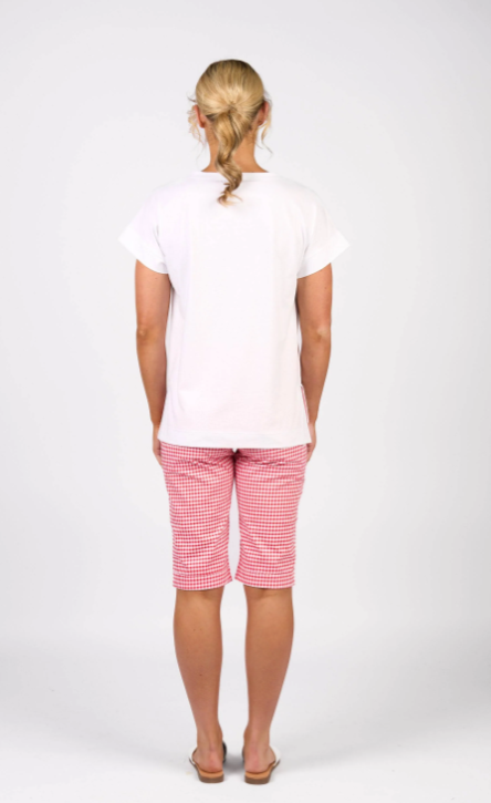 White cotton Thea TEE