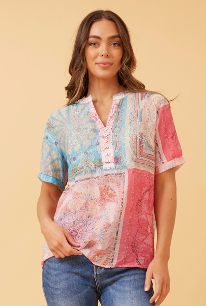 S/S Patchwork shirt