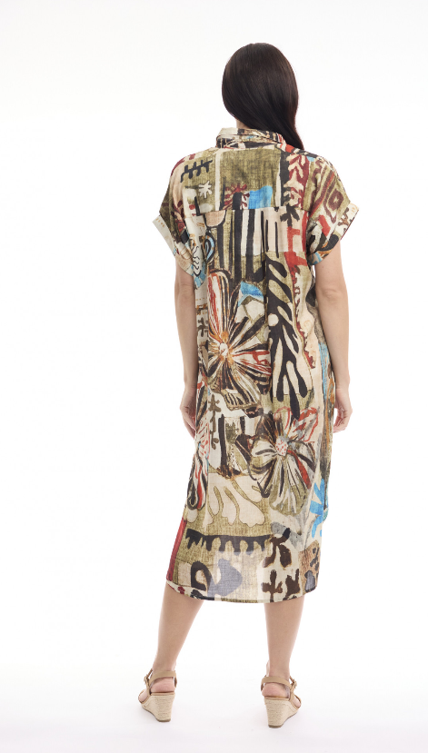 Digital dress with collar
