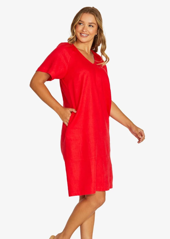 Chilli Red Flutter dress