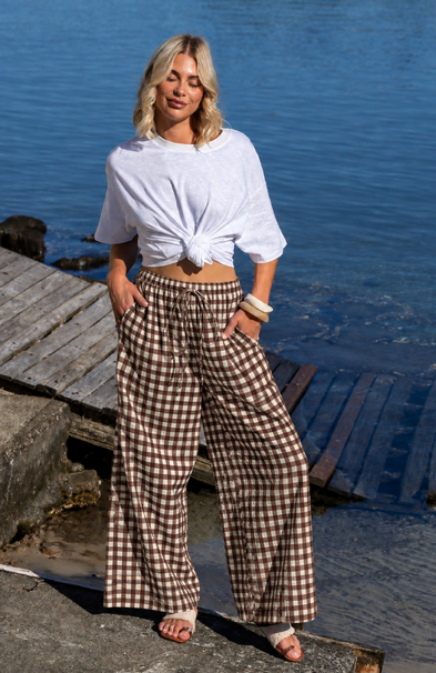 Check Chocolate pants