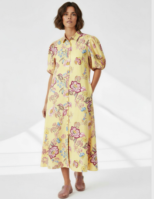 Lemon Paisley dress
