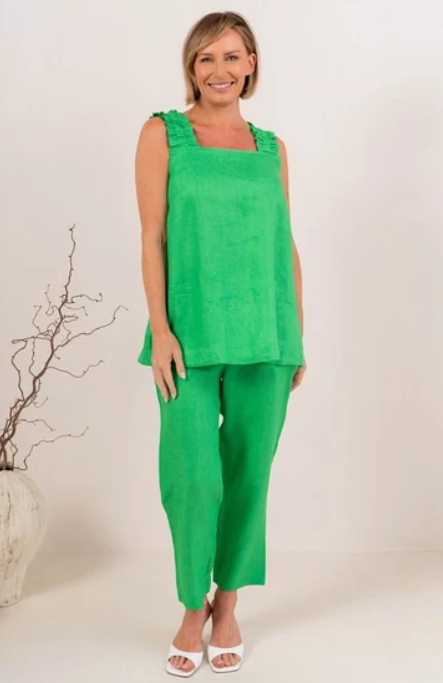 Deep emerald See saw Pants