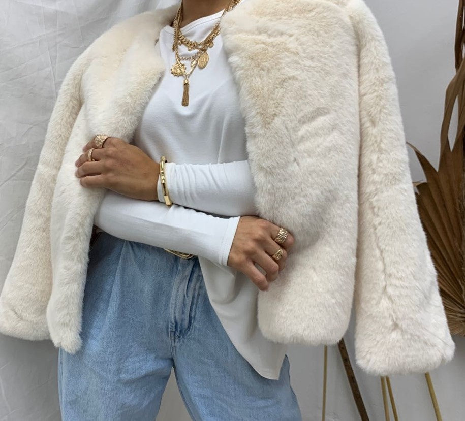 Cream Faux coat