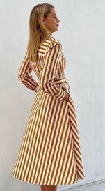 Striped dress choc