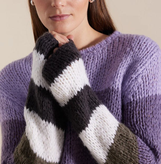 Chunky block Purple  Jumper