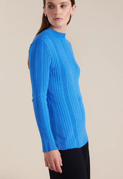 Blue ribbing top