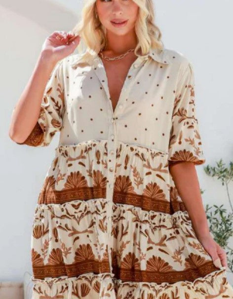 Boho latte dress