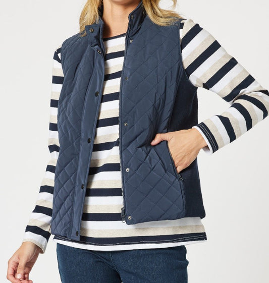 Brighton puffer vest navy