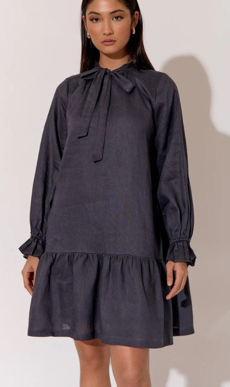 Ivy Linen dress charcoal