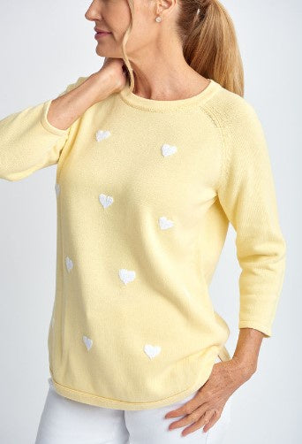 Lemon Hearts sweater