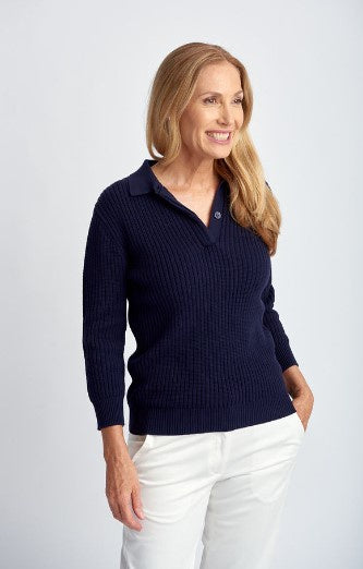 Navy  knit top