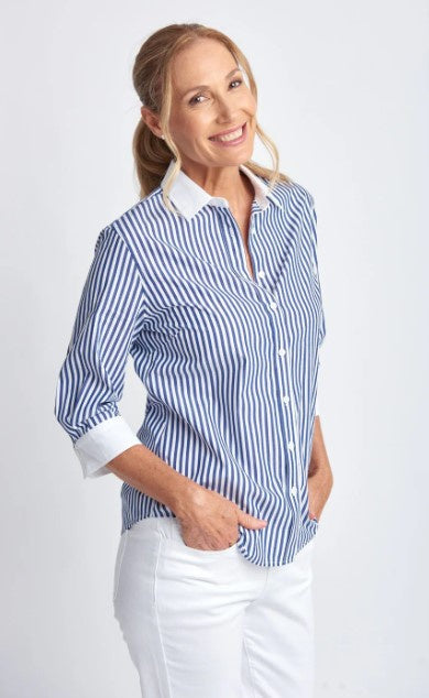 GC Navy/white stripe shirt