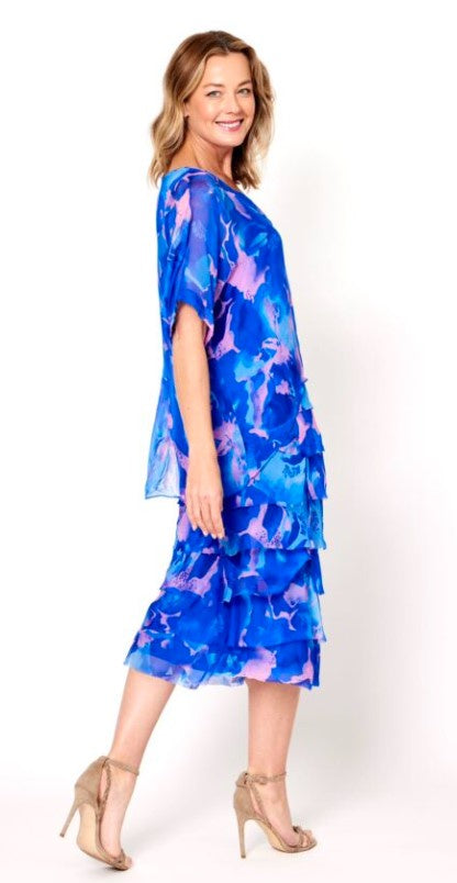 Cobalt silk dress