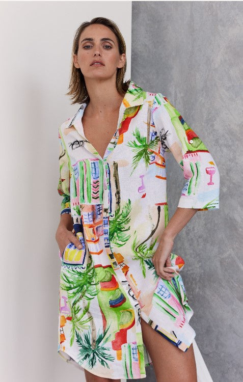 Shirtmaker motel print dress