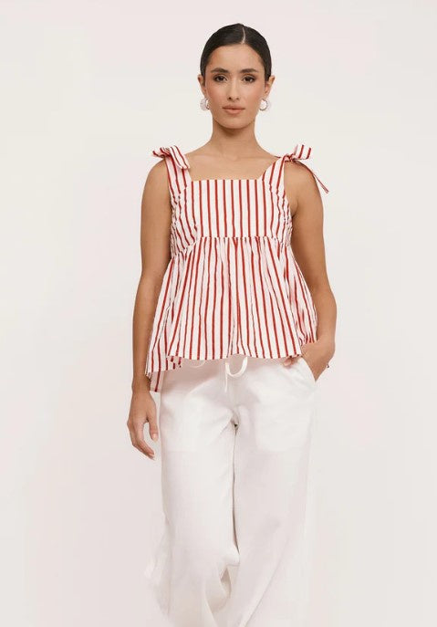 Red stripe top