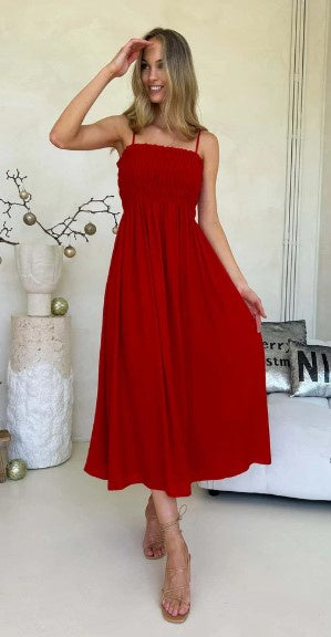 Hot Red Palm cove dress