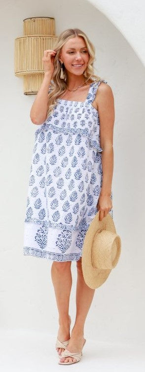 Inka border strap dress