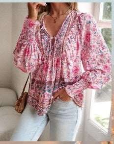 Pink Boho blouse