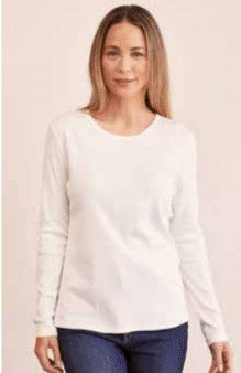 White cotton stretch long sleeve shirt