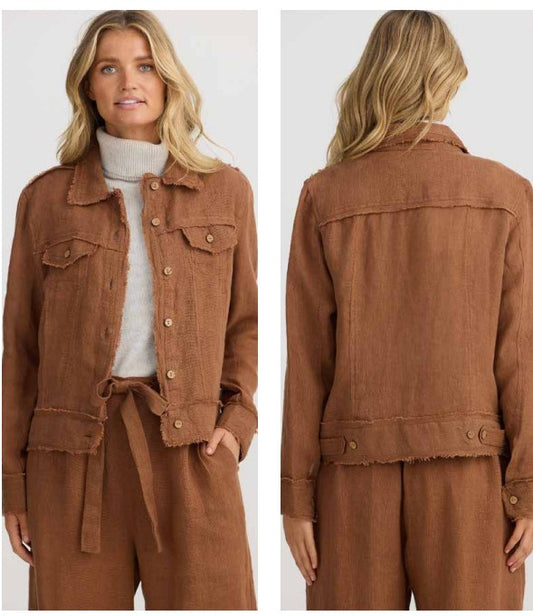 Monza Linen Cocoa jacket