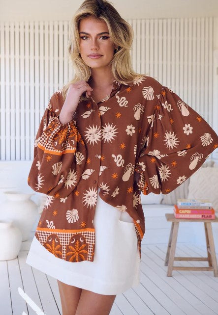 Stevie shirt De La Soi print
