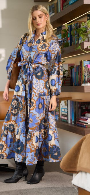 Rhoda floral blue dress