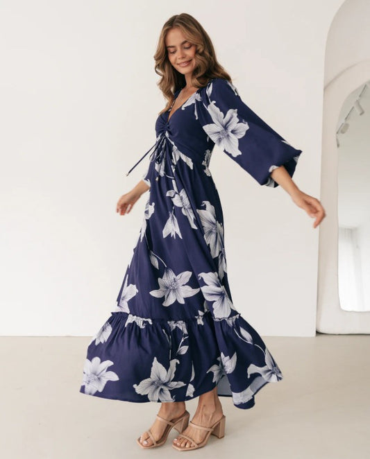 Midnite Lily Navy Maxi dress