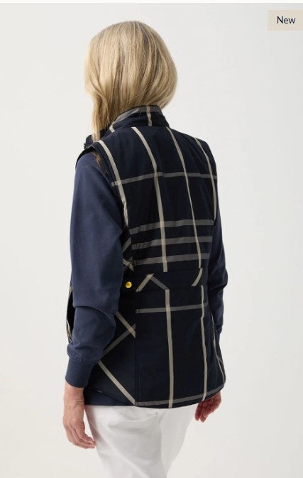 GC Navy check Vest