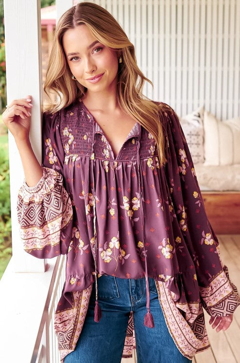 Dolcetto Print Alice Mini Blouse