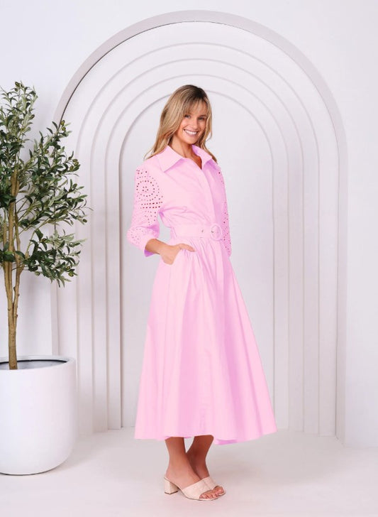 Grace Pink Cotton Dress