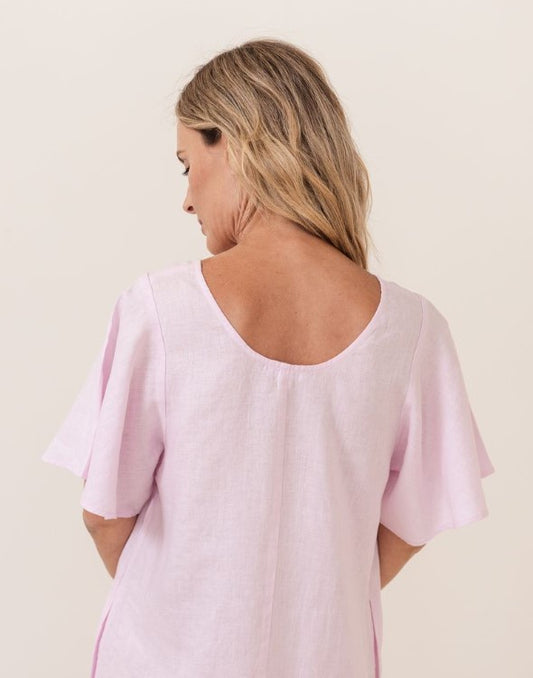 See Saw Pink Linen dress